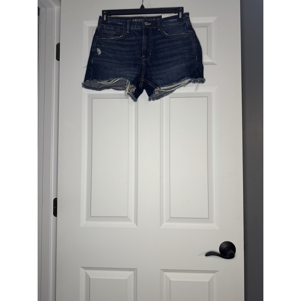American Eagle Tomgirl Jean Shorts High Rise Distressed Size 8 NWT $49.95